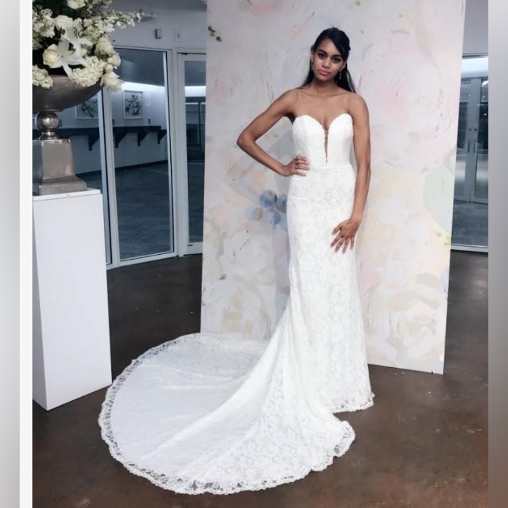 Franssical Wedding Dress Style F1844 Ivory Lace Caprice Trumpet Gown